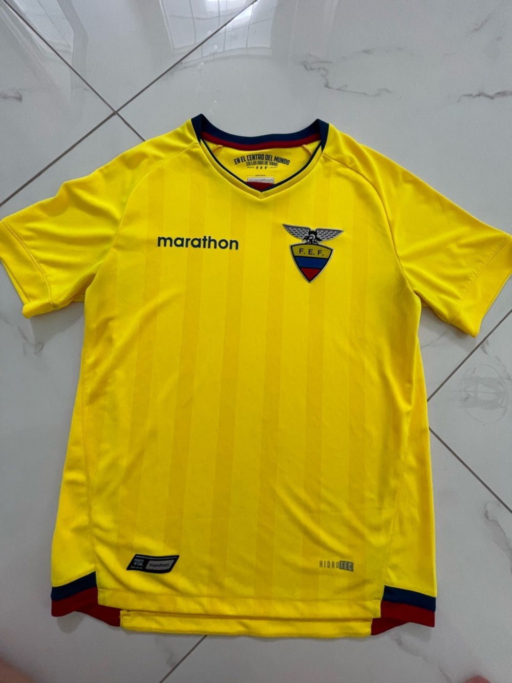 Ecuador National Team Yellow Marathon Jersey size S